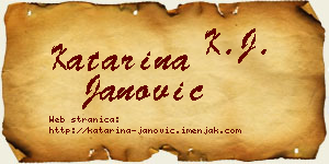 Katarina Janović vizit kartica